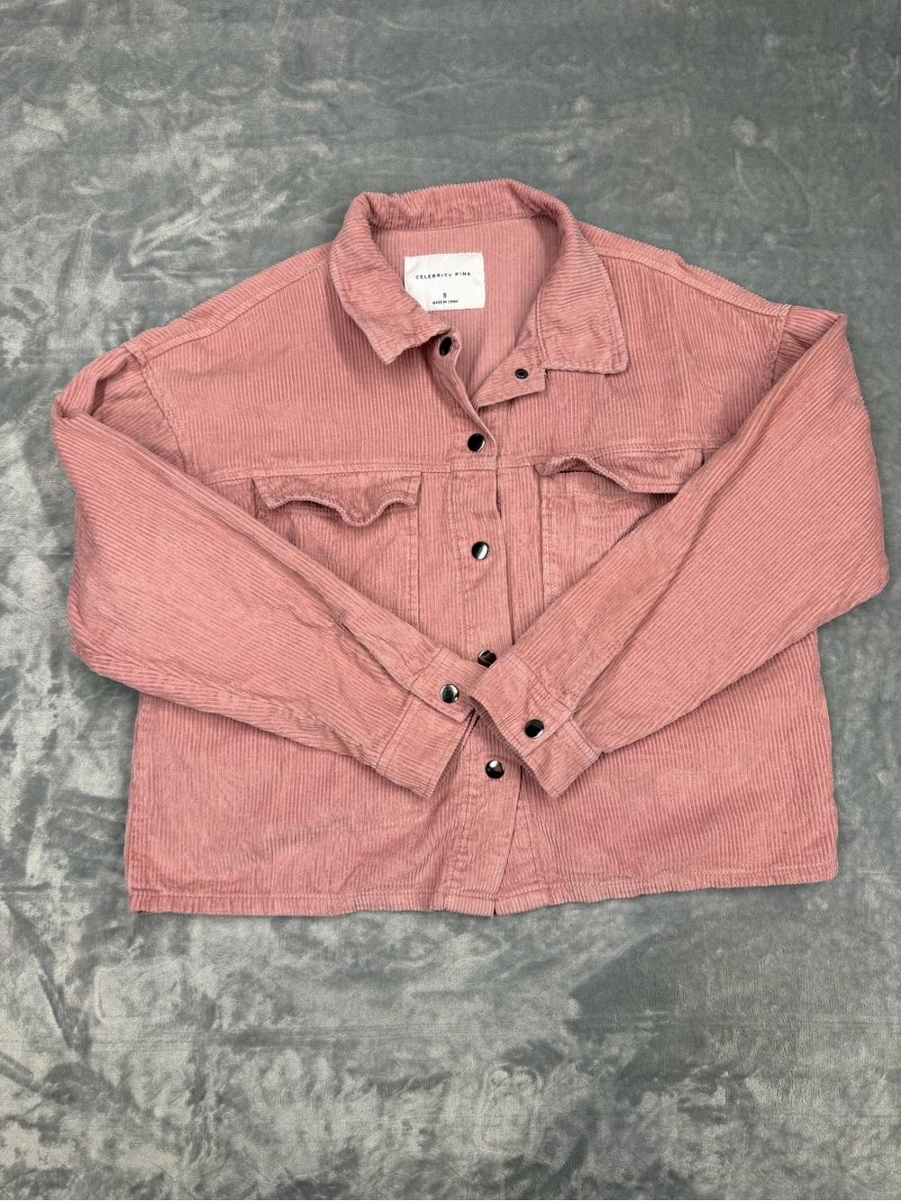 Celebrity Pink Dusty Rose Cotton Corduroy Jacket